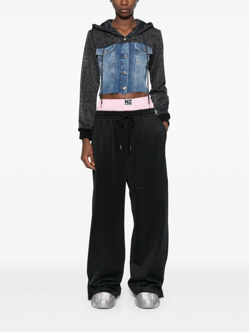 LIU JO Cropped denim jack - Blauw