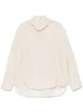 TOTEME funnel-neck organza blouse - White