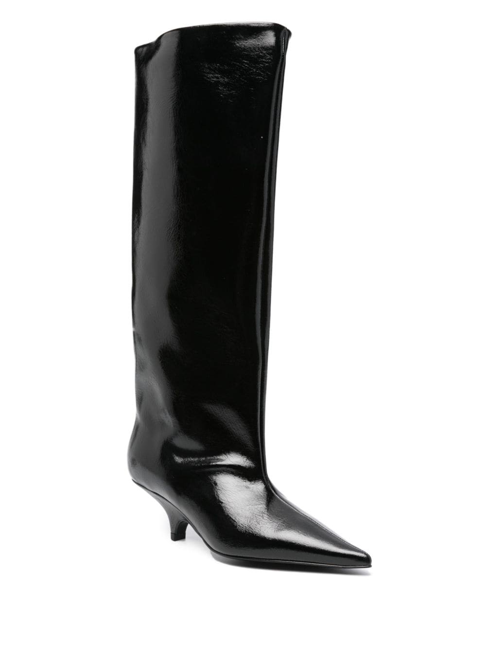 Shop Totême 55mm The Wedge-heel Boots In Black