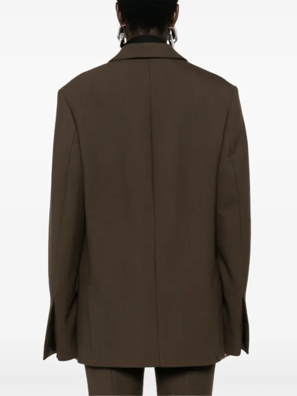 TOTEME Straight single-breasted Blazer | Brown | FARFETCH