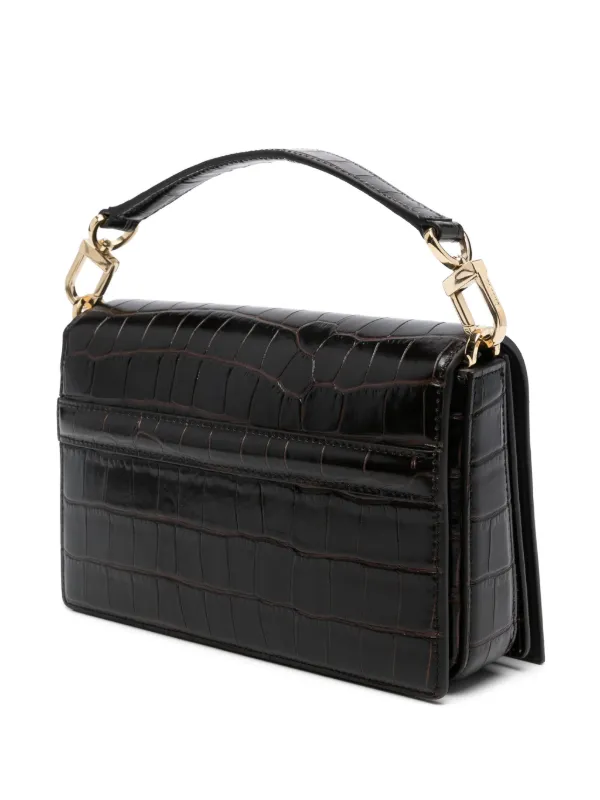 TOTEME T-Flap crocodile-embossed Mini Bag | Brown | FARFETCH ID