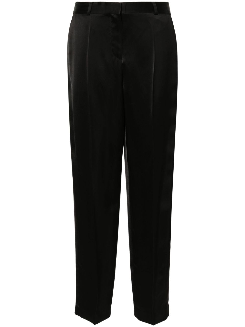 TOTEME low-rise satin trousers - Black