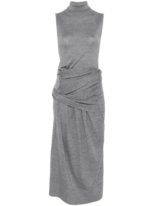 Robe mi-longue à design drapé - TOTEME - Modalova