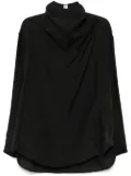 TOTEME funnel-neck organza blouse - Black