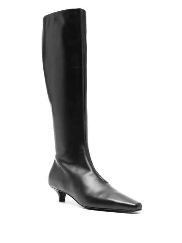 TOTEME 40mm The Slim knee-high Boots | Black | FARFETCH