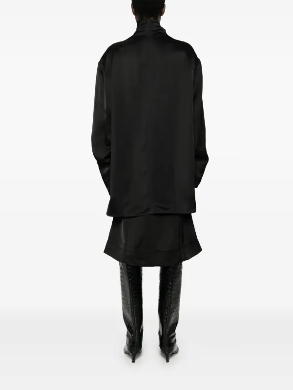 TOTEME ファンネルネック ブラウス | ブラック | FARFETCH JP