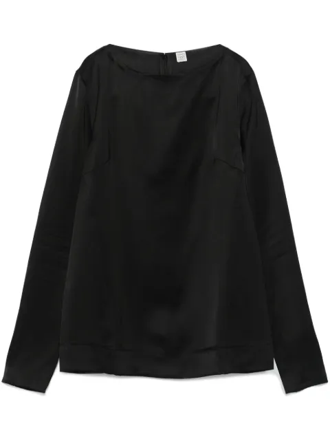 TOTEME long-sleeve satin top