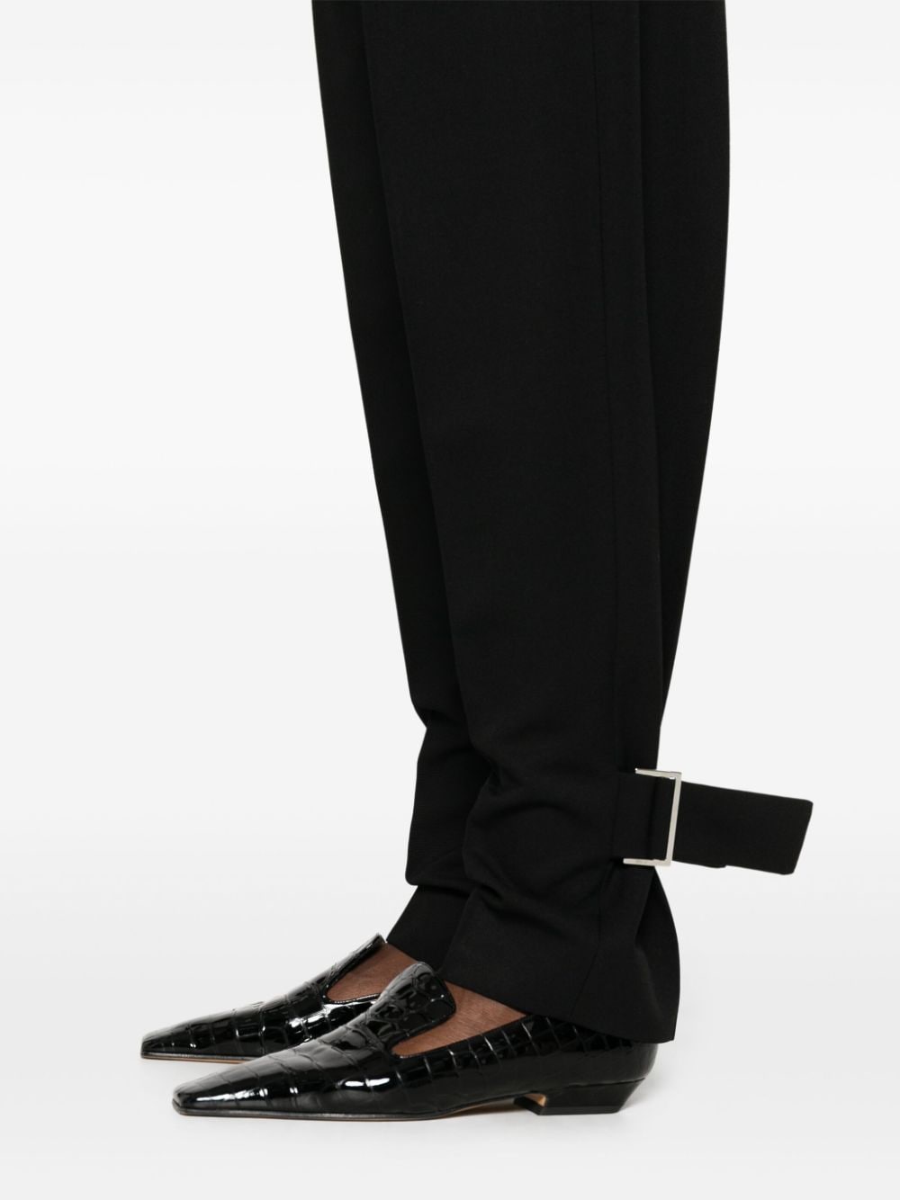 TOTÊME BUCKLED SLOUCH TROUSERS 