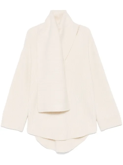 Pull à détail d'écharpe - TOTEME - Modalova