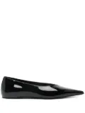 TOTEME The Patent Asymmetric ballerina shoes - Black