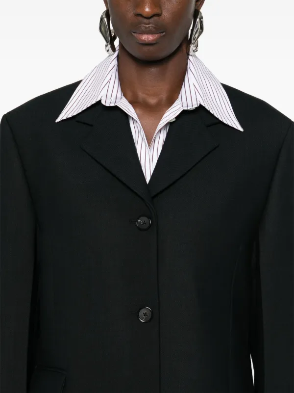 TOTEME Straight single-breasted Blazer | Black | FARFETCH