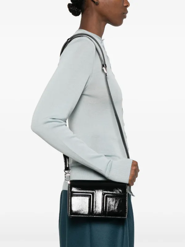 【TOTEME】ミニT フラップ ポニーヘアバッグ ブラック Mini T-Flap leather bag black – TOTEME