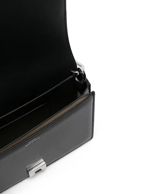 TOTEME T-Flap naplack-leather Mini Bag | Black | FARFETCH