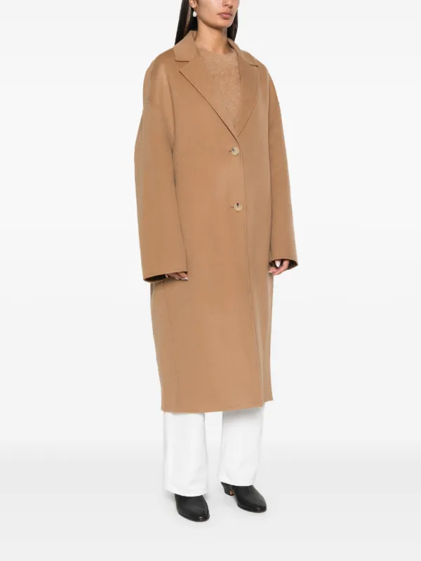 【TOTEME】ダブルクラスプ ウール コート ブラウン TOTEME ウール コート | ブラウン | FARFETCH JP
