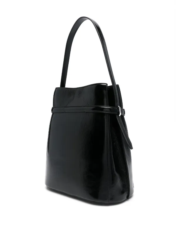 【TOTEME】ブラック Belt バッグ 関税込 TOTEME ベルテッド バケットバッグ | ブラック | FARFETCH JP