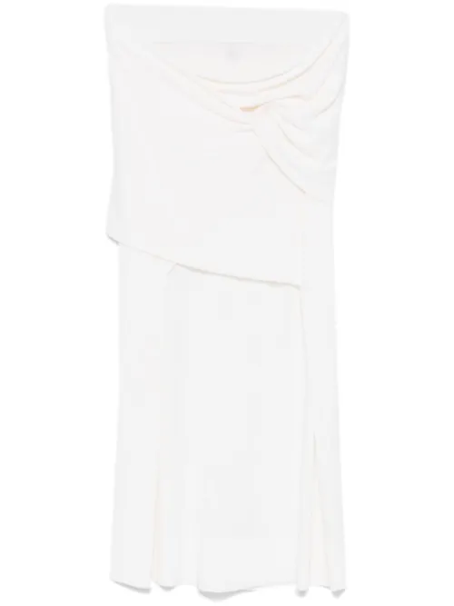 Robe mi-longue à détails drapés - TOTEME - Modalova