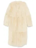 TOTEME silky shearling coat - Neutrals