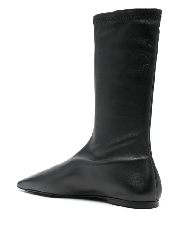【関税込み】TOTEME スリッパ & ローファー TOTEME The Sock Boots | Black | FARFETCH