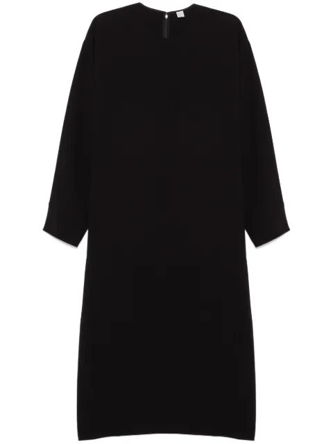 TOTEME vestido cady con cuello redondo