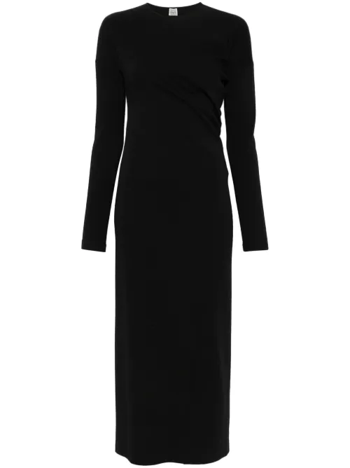 Robe torsadée à coupe mi-longue - TOTEME - Modalova