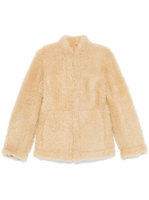 Veste Cinched en peau lainée - TOTEME - Modalova