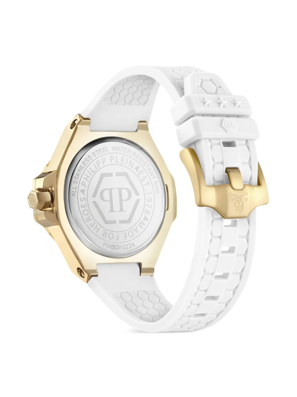 Philipp Plein Unisex Chronograph White Silicone Strap Watch 42mm In 白色