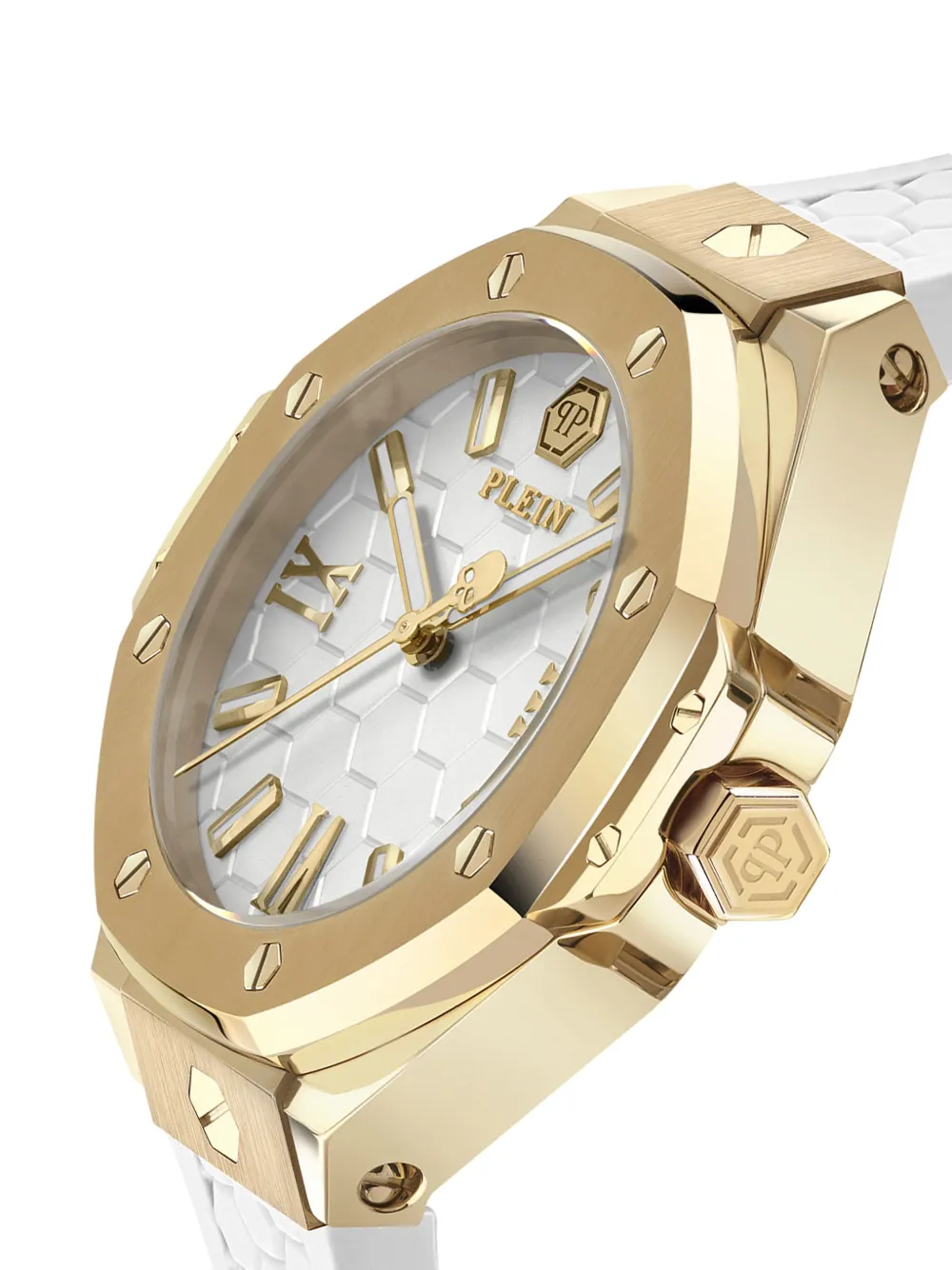 Philipp Plein Unisex Chronograph White Silicone Strap Watch 42mm In 白色