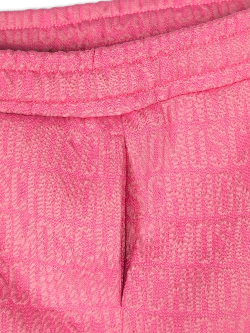 Moschino Kids Straight broek met intarsia logo Roze