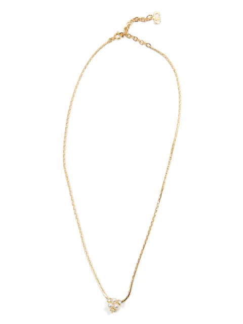 Christian Dior Pre-Owned collar con dije de perla artificial 1980