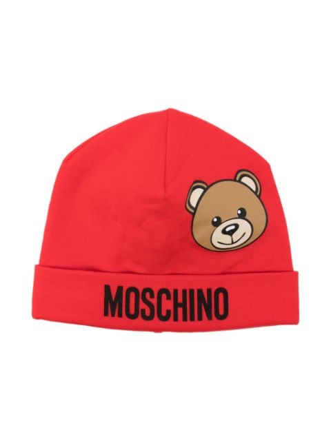 Moschino Kids Teddy Bear-print beanie