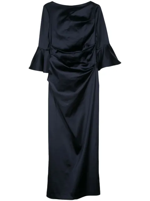 Talbot Runhof vestido de fiesta fruncido
