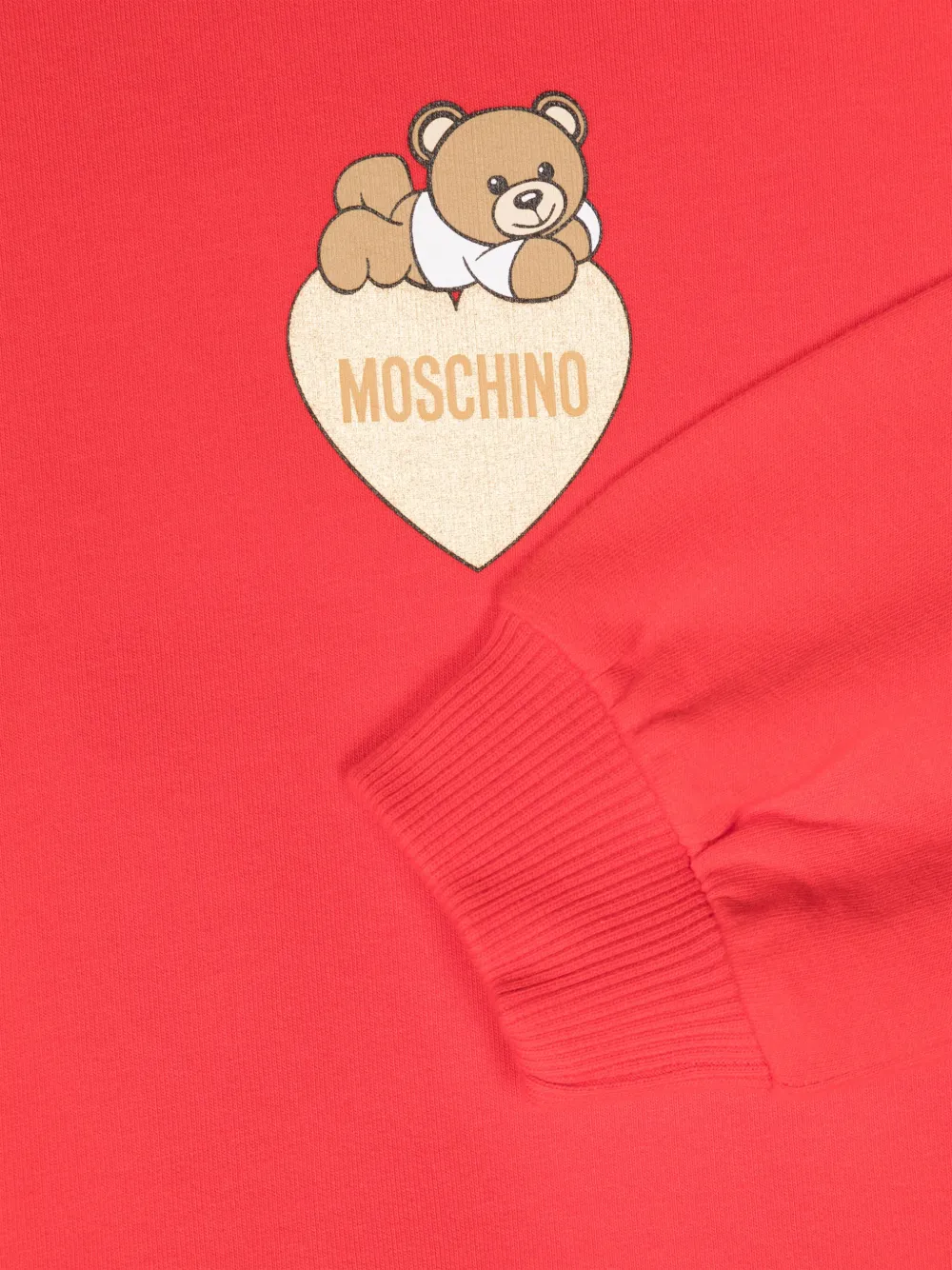 Moschino Kids Jurk met teddybeerprint Rood