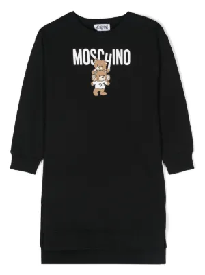 Moschino T Shirt Short Sleeve Pullover White Black All outlets Over Logo Dress Girls 12