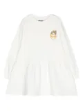 Moschino Kids Teddy Bear-print dress - White