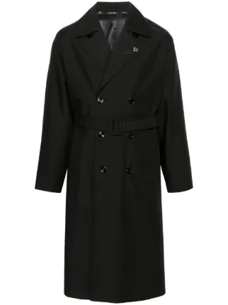 入手困難✨ プラダ ロングコート ダブルブレスト コットン ブラックXL相当 黒 ダブルブレスト トレンチコート