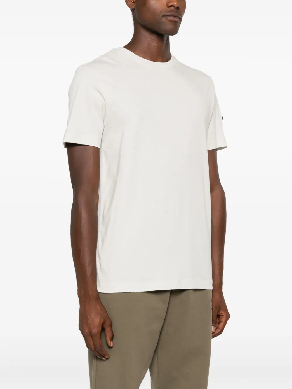 Moncler Katoenen T-shirt met logoprint Grijs