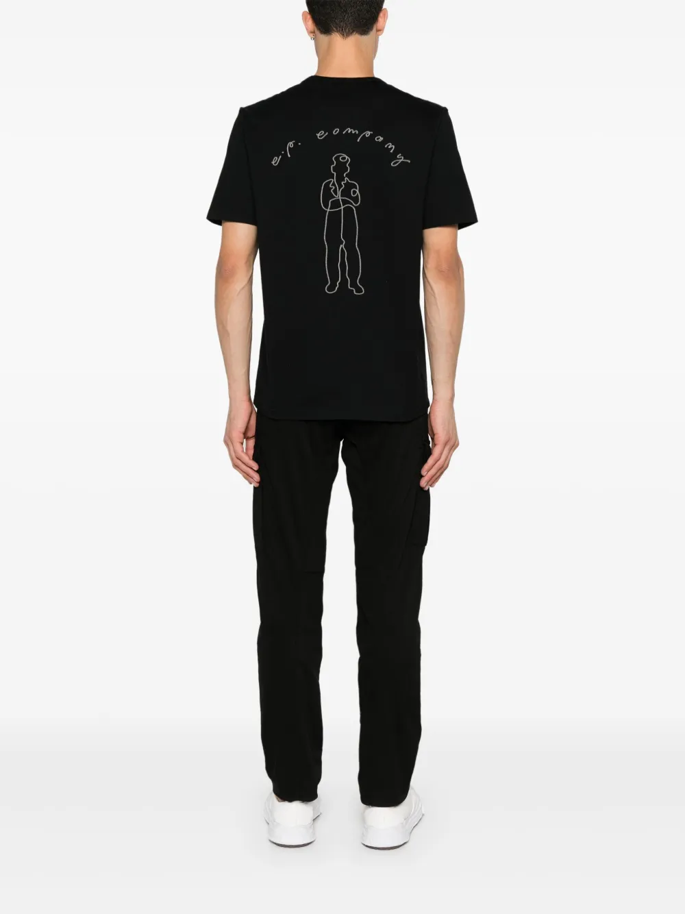 C.P. Company T-shirt met geborduurd logo Zwart