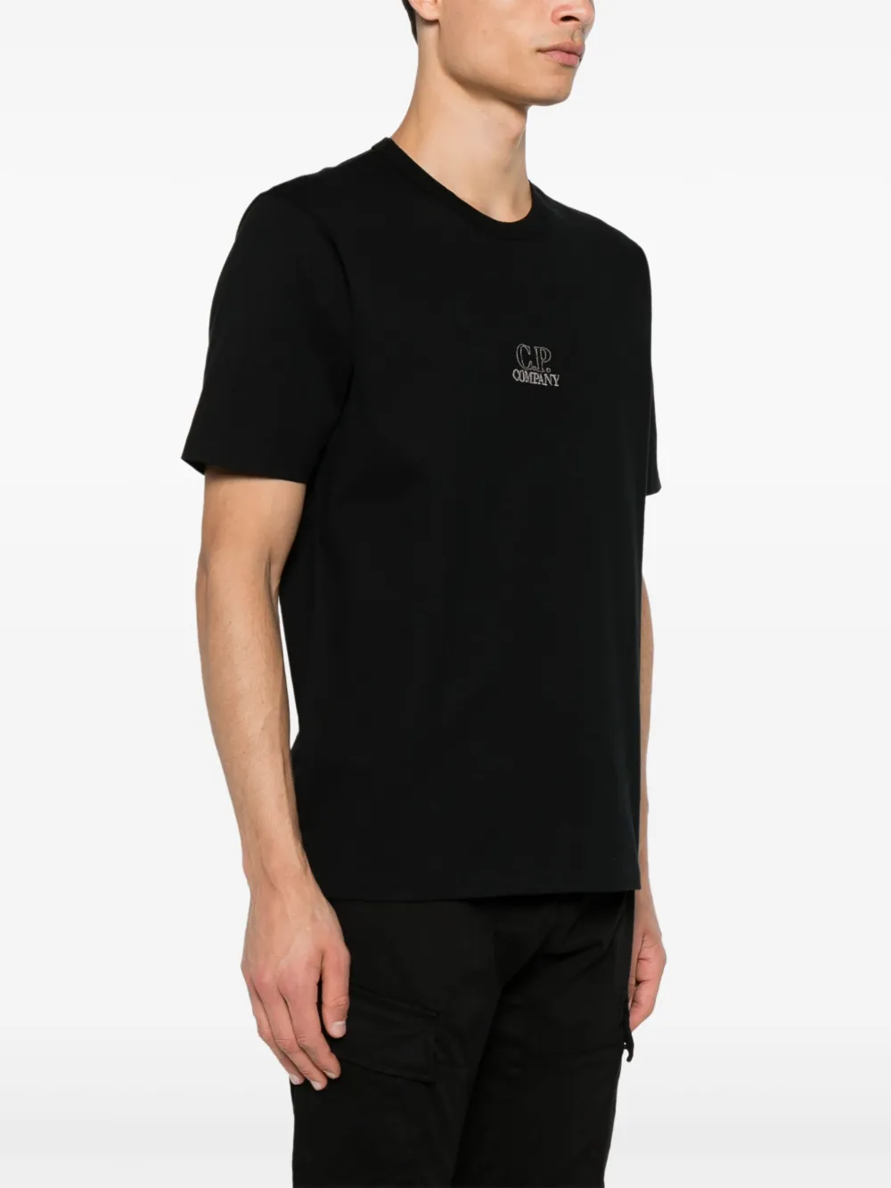 C.P. Company T-shirt met geborduurd logo Zwart