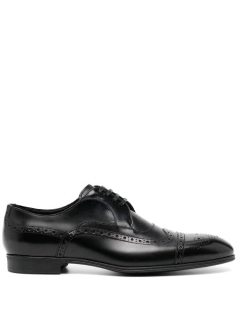 Dolce & Gabbana leather almond-toe brogues