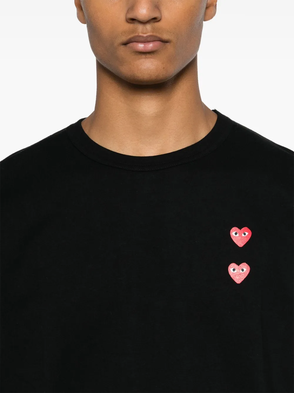 Comme Des Garçons Play ハートプリント Tシャツ | ブラック
