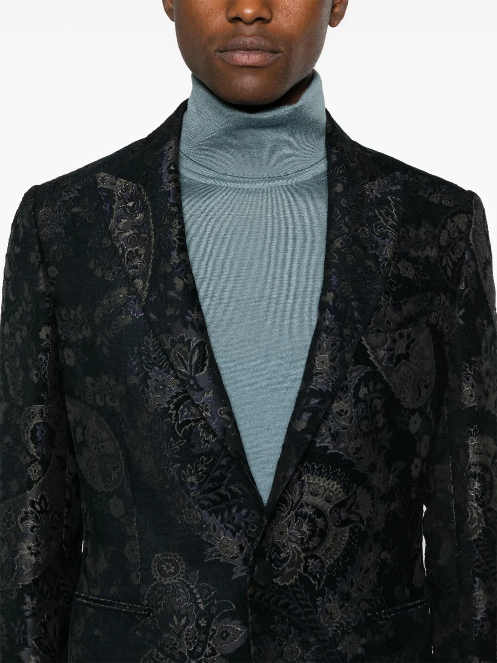 ETRO Blazer met enkele rij knopen Blauw