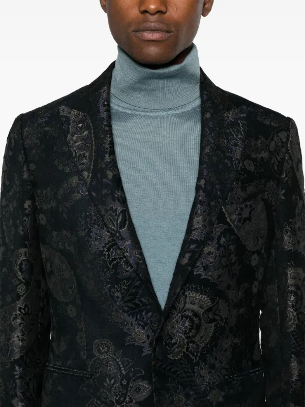 ETRO フローラル シングルジャケット | ブルー | FARFETCH JP