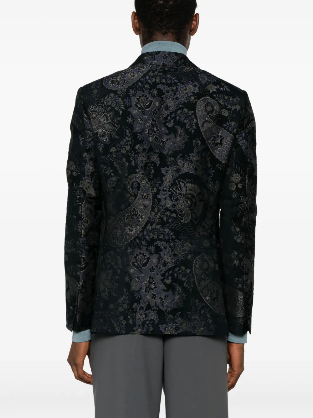 ETRO Blazer met enkele rij knopen Blauw