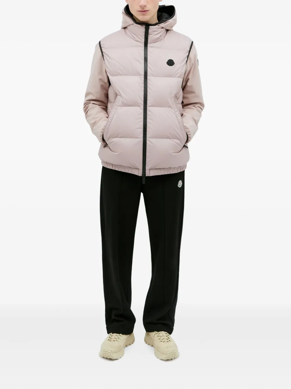 Moncler Dusler Hooded Down Jacket In Pink