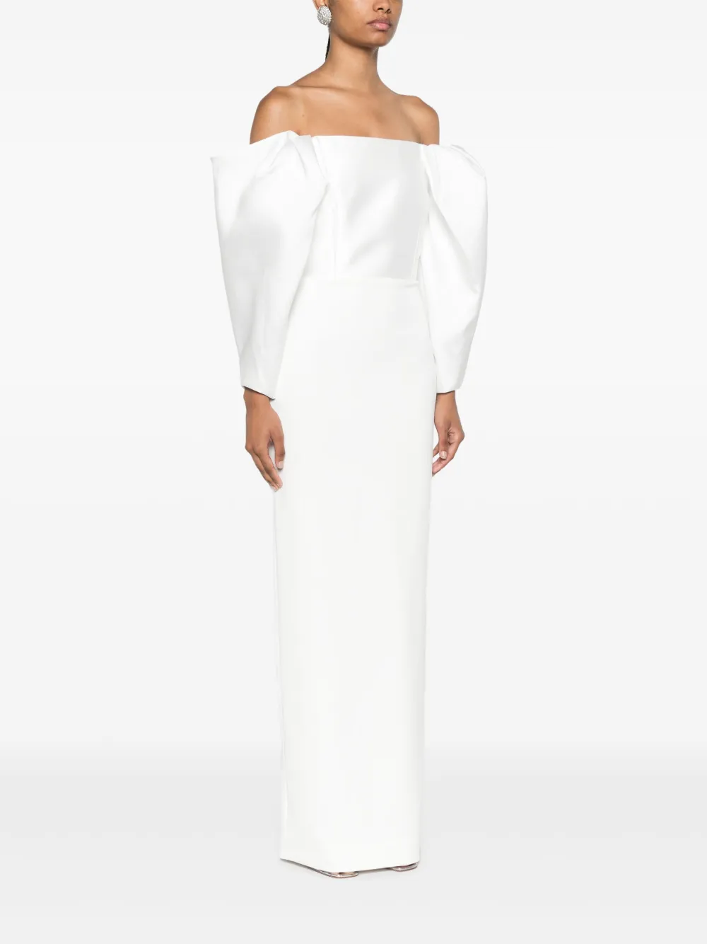 Solace London Melina maxi-jurk Beige