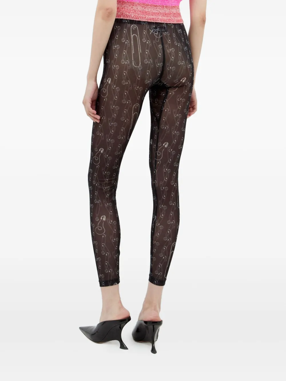 Vivienne Westwood Safety Pin Leggings In Black