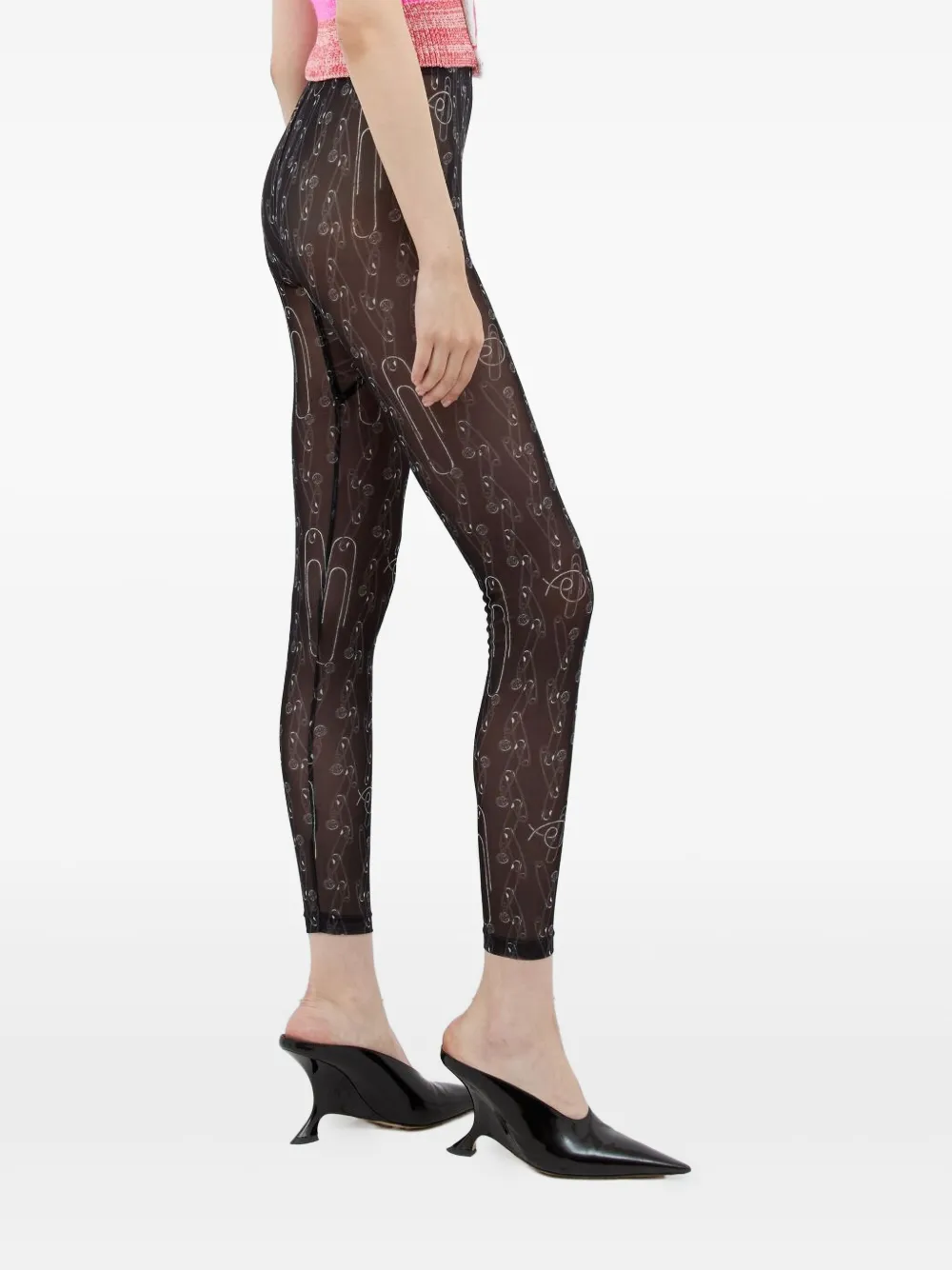 Vivienne Westwood Safety Pin Leggings In Black