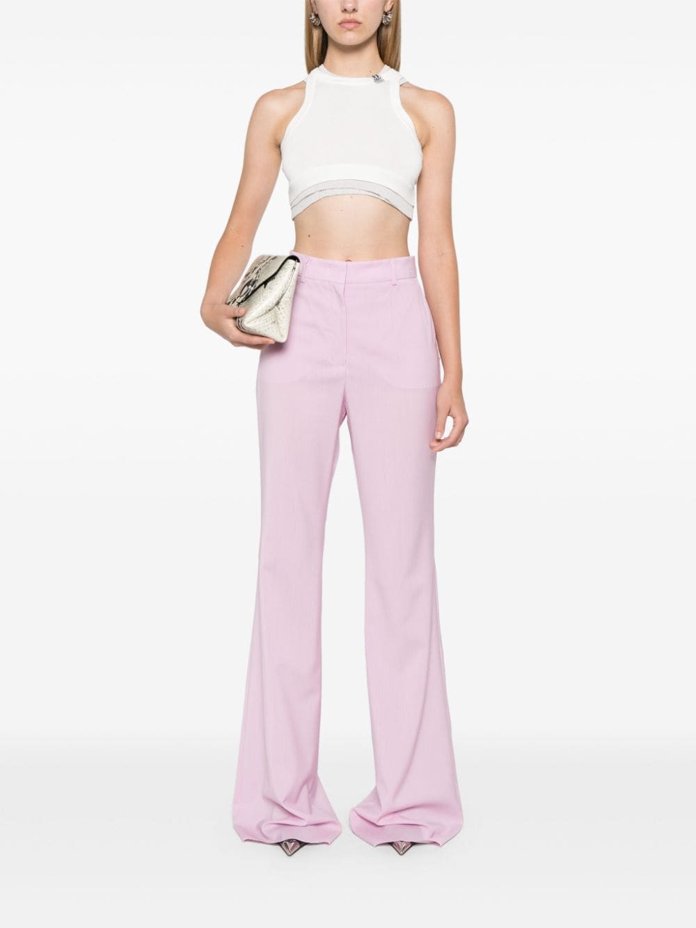 Shop Sportmax Hangar Trousers In Pink