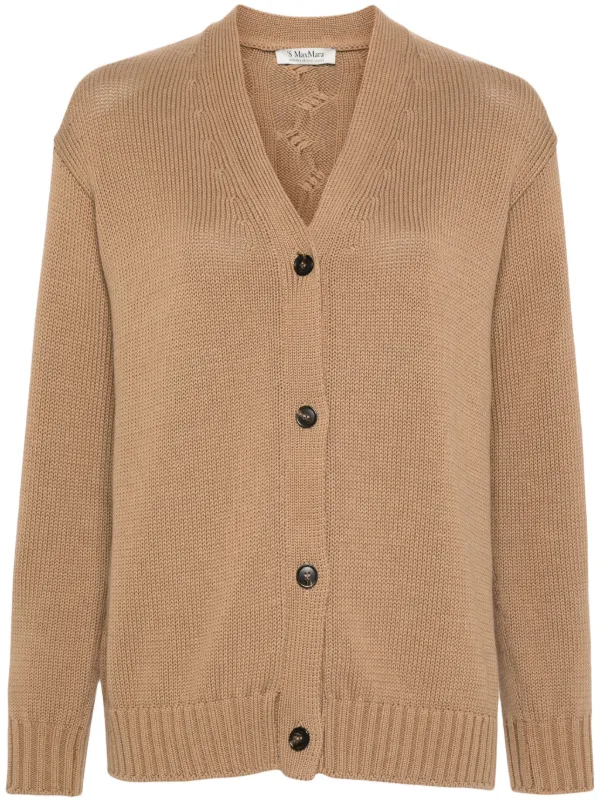 魅力的な価格 S Max Mara Lukas カーディガン | ブラウン | FARFETCH JP トップス