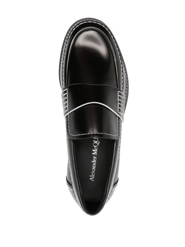 Alexander McQueen レザーローファー | ブラウン | FARFETCH JP